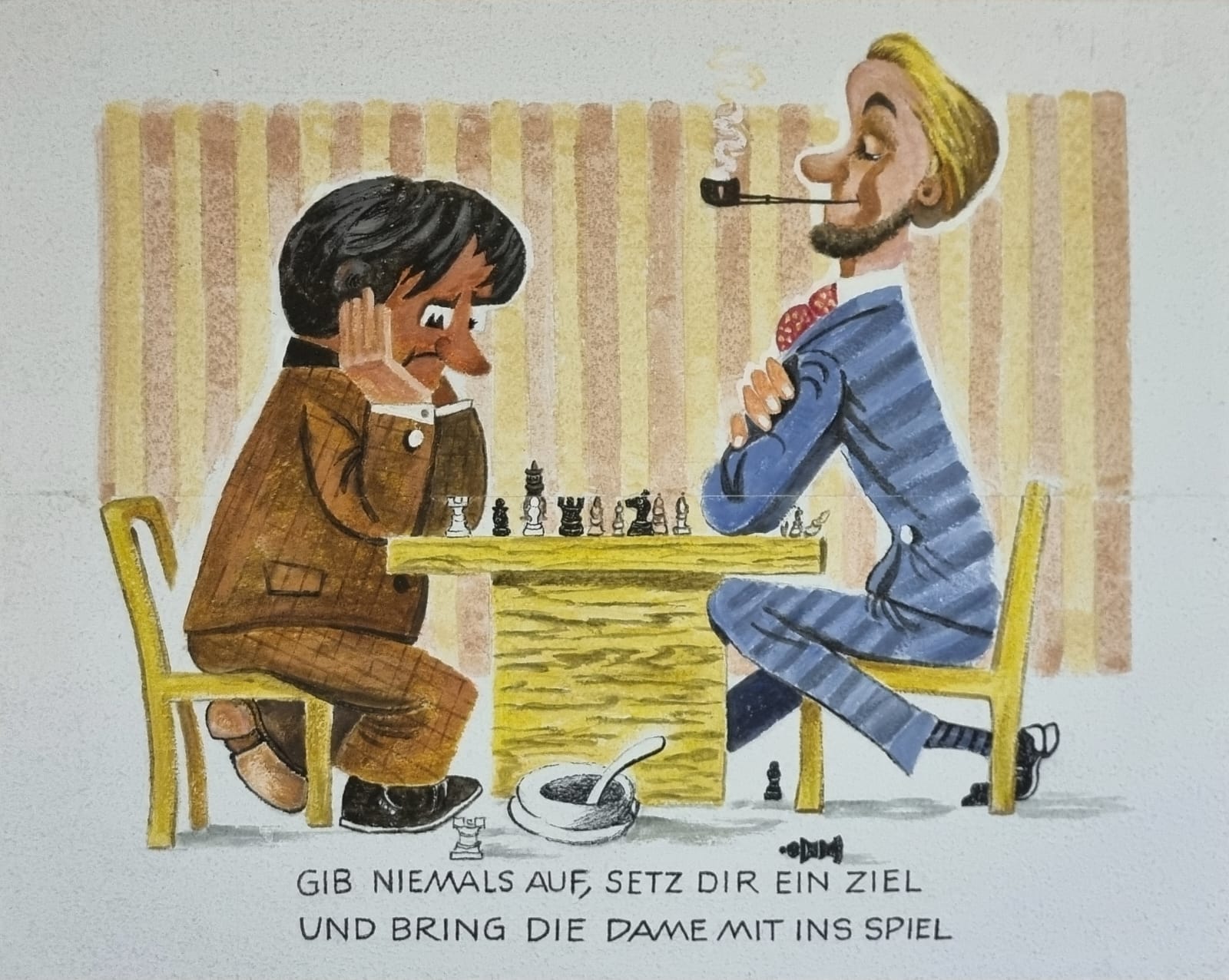 Zwei Schachspieler im Duell